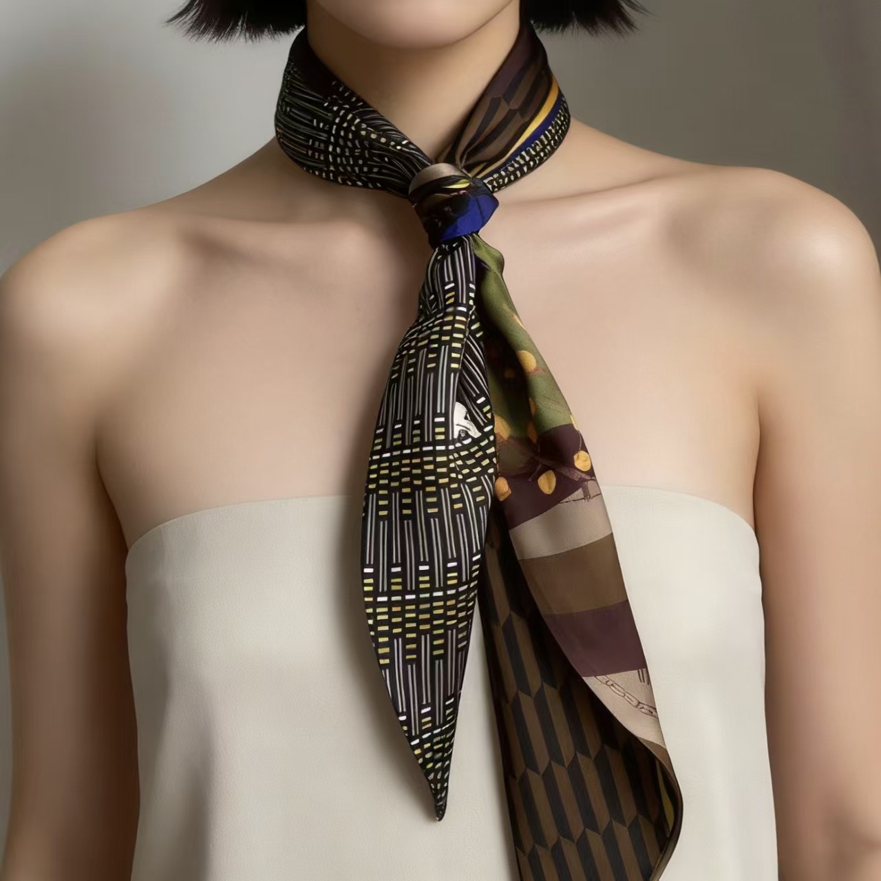 Luxury Print Long Hair Ribbon  - Face Scarf Mask ulasan dan harga
