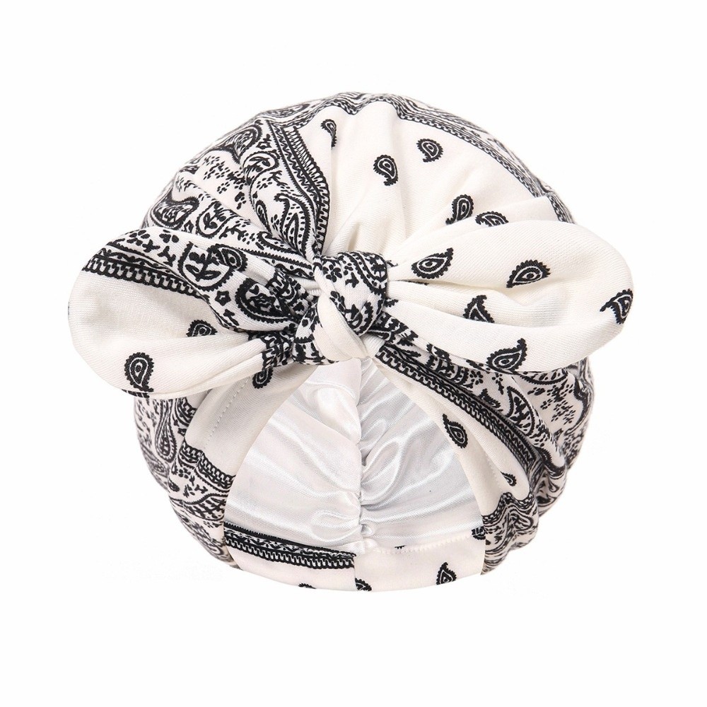 Satin Lined Bandana Turban Hat - Bow Tie Pre Tied ulasan dan harga