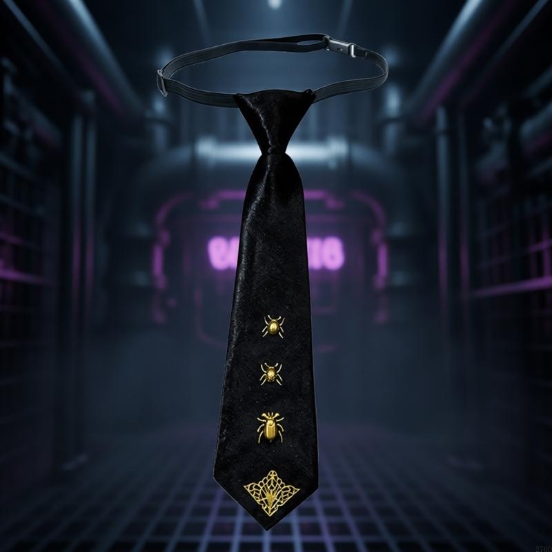 Stylish Punk Rock Necktie with - Bow Tie Pre Tied ulasan dan harga