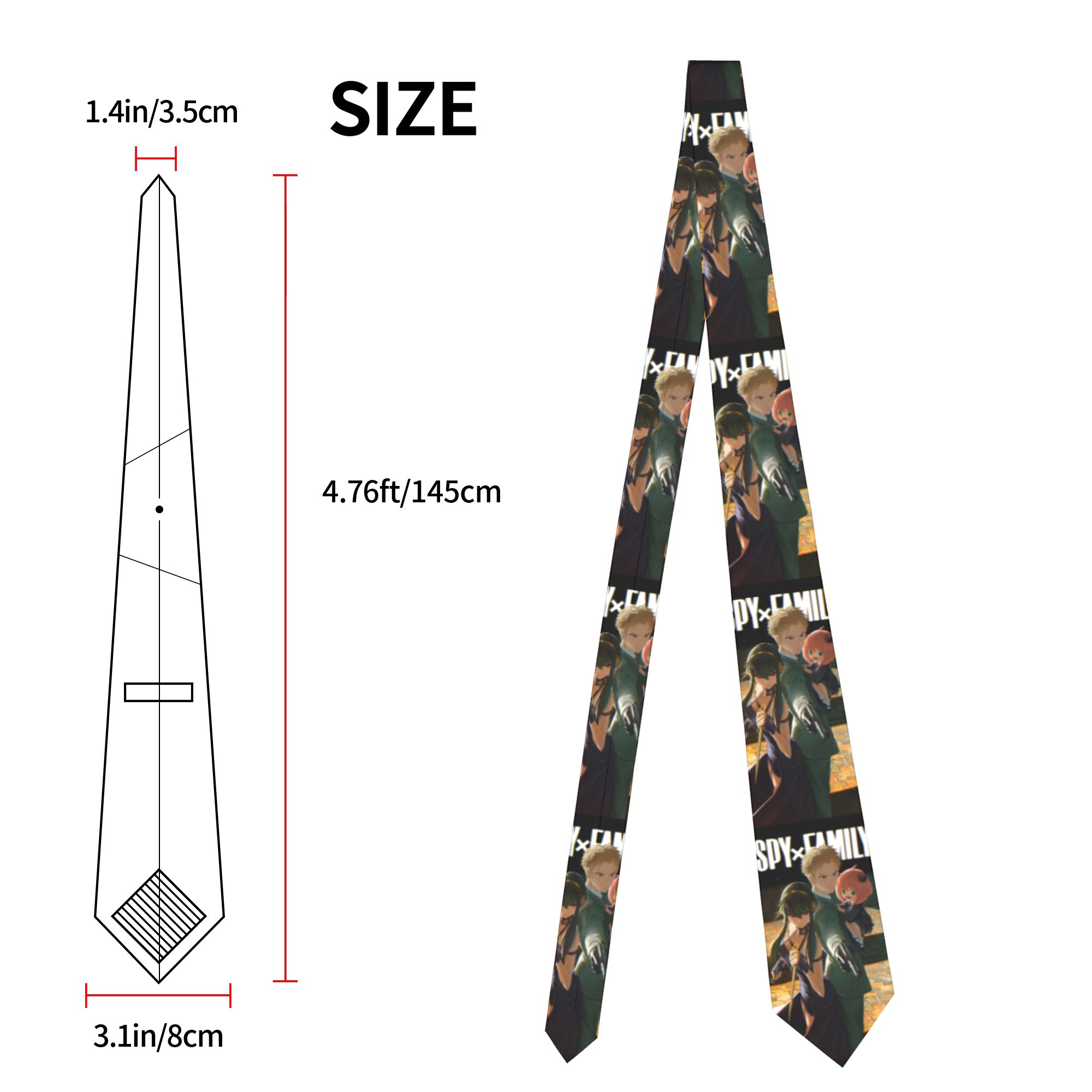 Spy X Family Necktie Unisex Sk - Skinny Tie Men ulasan dan harga